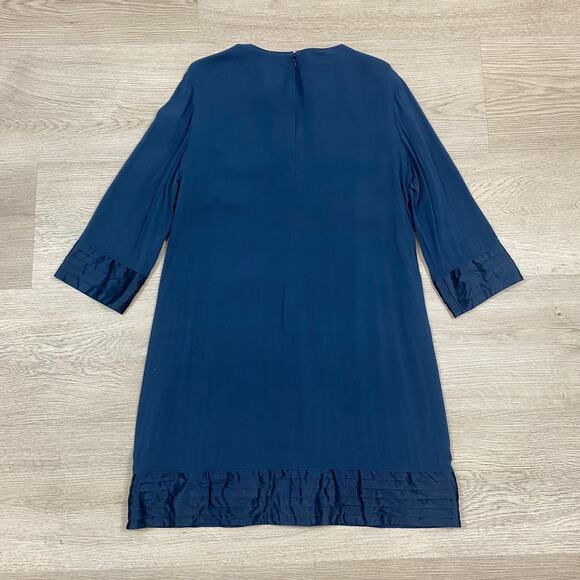 Burberry Silk Shift 3/4 Sleeve Tier Cuff Dress Women's 6 - Picture 3 of 10